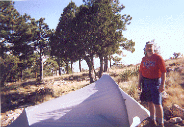 Camp, just below the Peak